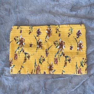PacSun Yellow Floral Tube Top